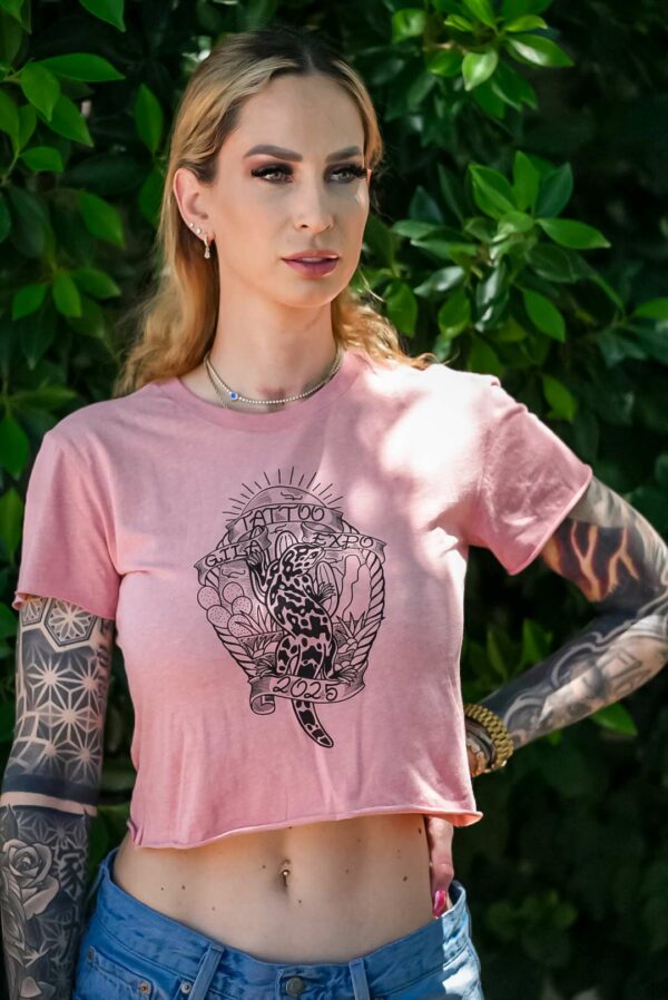 2025 Gila Tattoo Expo Crop Top T-Shirt - PINK